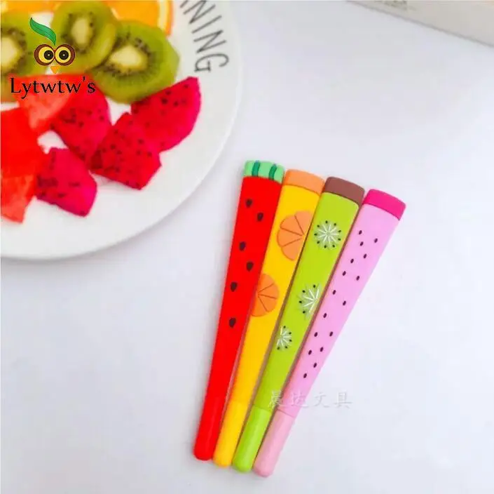 1 шт. Канцтовары с фруктовыми ручками креативная школьная гелевая ручка для офиса