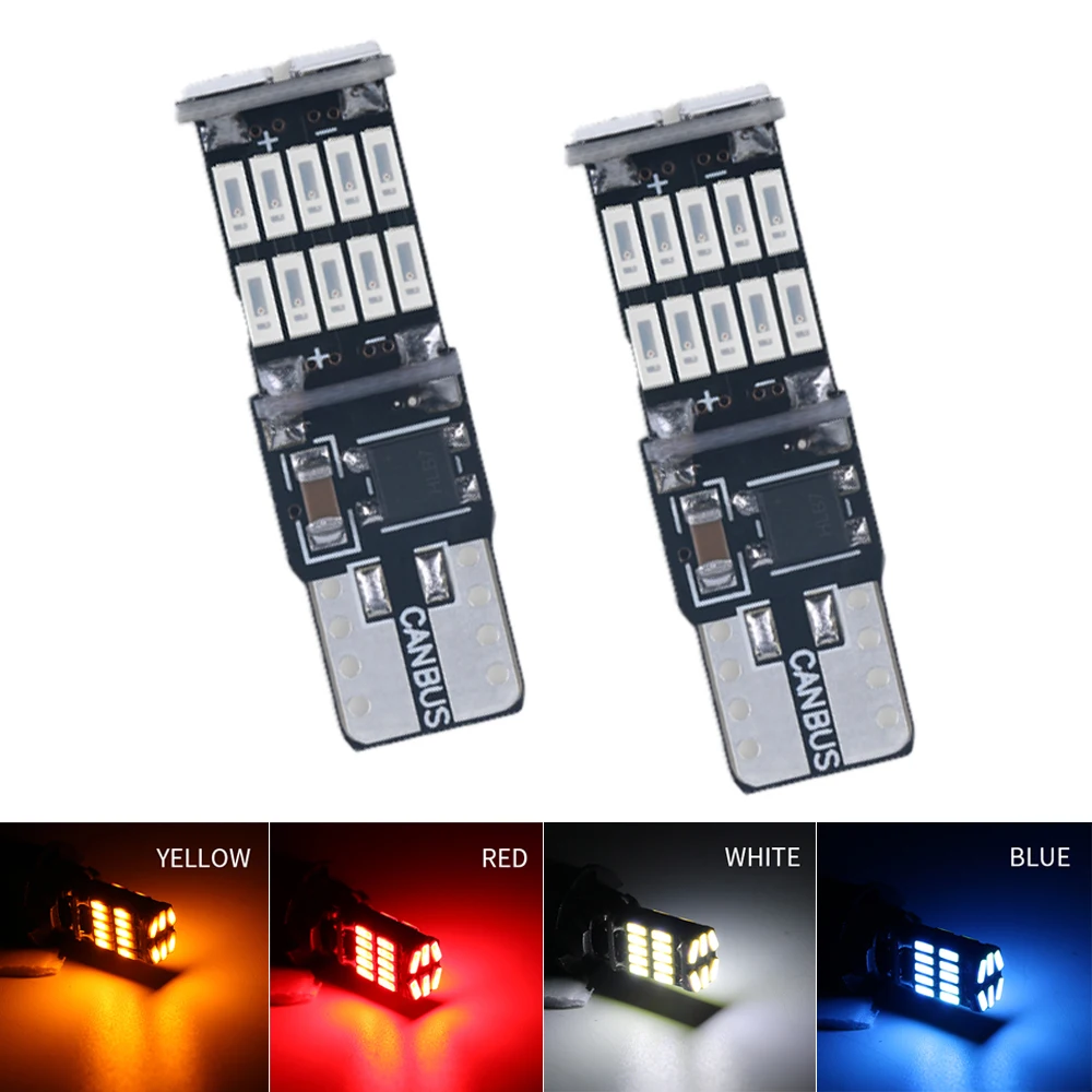 

2Pcs T10 194 168 W5W Wedge LED Light Canbus 6000K License Plate Signal Lamp Dome Reading Bulb 12V For Car Interior Accessories