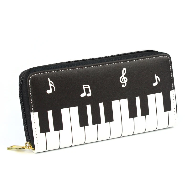 

Women Wallets Piano Music Notes Lady Clutch Zipper Purses Money Bag Cards Holder Woman Wallet Handbag Female Coin Purse Billfold