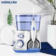 Waterpulse 12 pressões irrigator oral ipx7 portátil jato de água flosser 800ml tanque de água dentes mais limpo spa água flosser 5 pçs dica