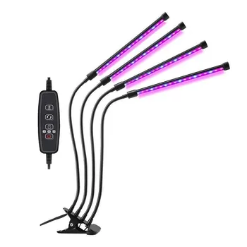 

1pc LED Clip Plant Growth Light USB Dimming Timing Nursery Quality Light Spectrum Full Light Supplement High Gardening D4D2