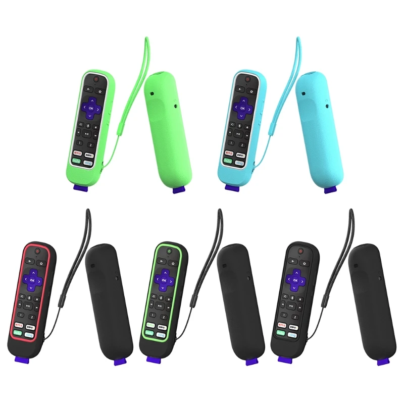 

Silicone Case Lightweight Protective Sleeve Shockproof Remote Control Cover Case For Roku U7 Remote Control Cases