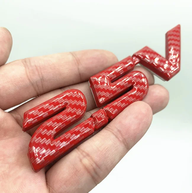 

Красные наклейки из углеродного волокна 2,5 в для автомобильного багажника