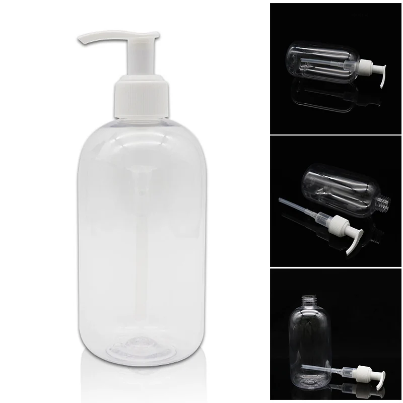 Clear Plastic Thickened Bottles with Pumps Dispensers Refillable Liquid