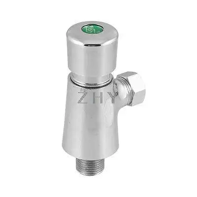 

Silver Tone PT 1/2" Threaded Press Button Type Toilet Flush Valve