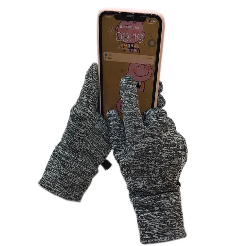 

Winter gloves ladies sports leisure cycling fashion autumn and winter Lycra thickening touch screen 2020 new gloves warm red gre
