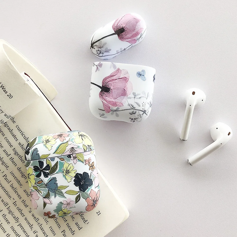 Flower Drawing Luxury Designer Airpod Case Protector Anti-lost Airpods Pro  Case Girl Bluetooth Headphones Cover Housing - Protective Sleeve -  AliExpress