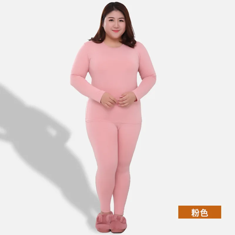 Plus Size Women's Close-fitting Thermal Underwear Milk Silk Long sleeves 6XL Warm Long Johns New Winter Underwear Set