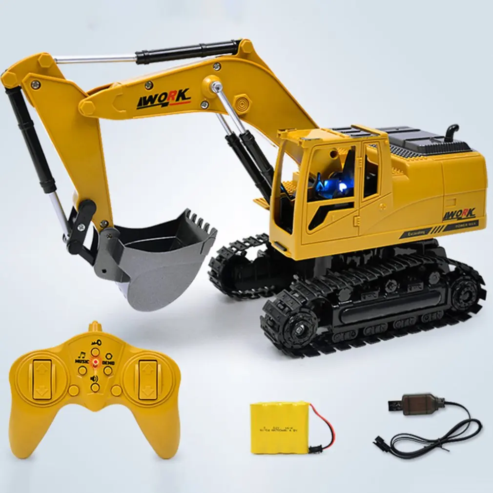 Игрушечный экскаватор 8Ch Rc игрушки с музыкальным и легким детским грузовиком