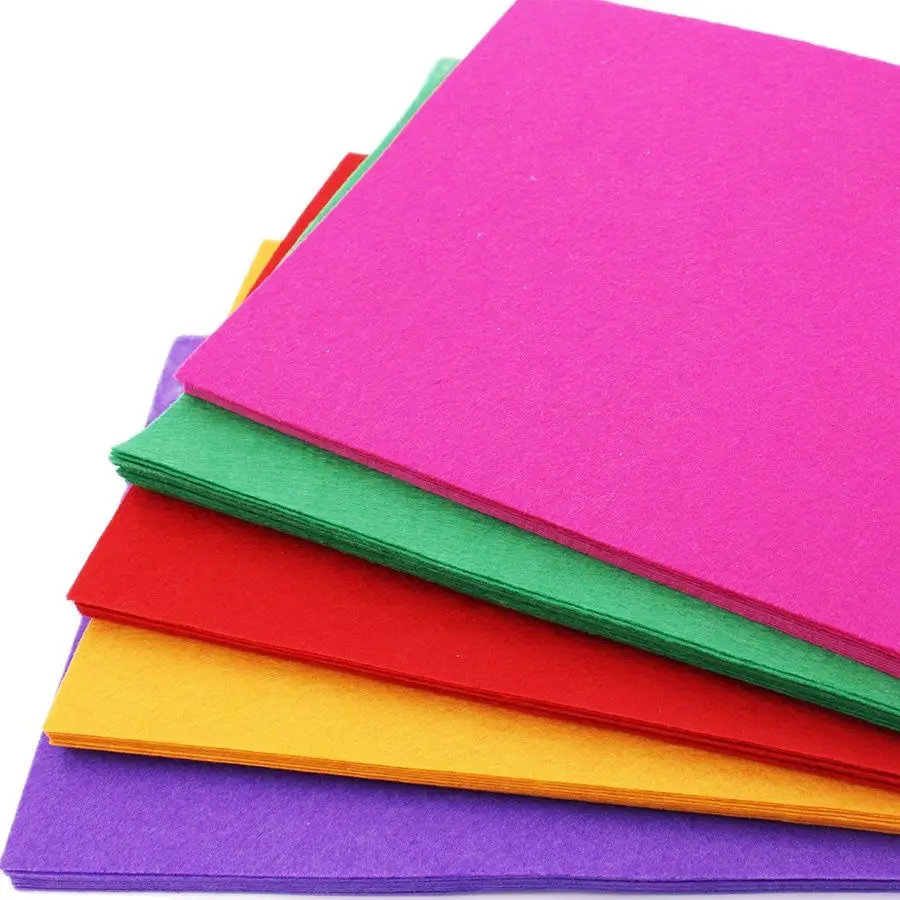 10 Pcs/Lot 20X30cm 1 MM Thickness Hard Felt Sheets For DIY Needlework Crafts Scrapbook Toys/Non-Woven/ Polyester Cloth felt fabric sheet