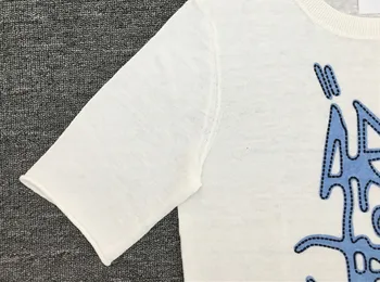 

2020 Summer New Letters Knitted T shirt Short Sleeve pollover Tee top Female thin t-shirts knitwear