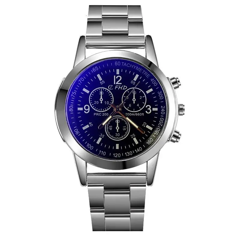 Мужские часы лучший бренд класса люкс Бизнес водонепроницаемые кварцевые часы мужские часы из нержавеющей стали Авто Дата relogio feminino - Цвет: black