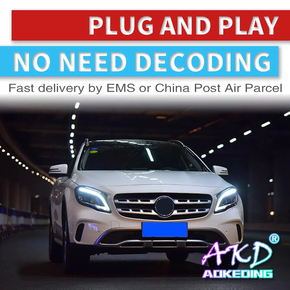 AKD tuning car Headlight For Mercedes Benz VITO V Class 2015-2019 Headlights LED DRL Running lights Bi-Xenon Beam lights