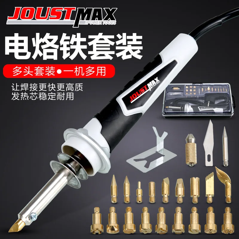 

Electric Soldering Iron Suit Thermostat Electric Iron Set 28 Pieces Thermostat Pyrography Electric Soldering Iron Suit Heat Tran
