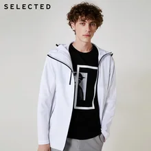 SELECTED мужчины чистый цвет с капюшоном на молнии пальто досуг куртка мужская зимняя | 418321515