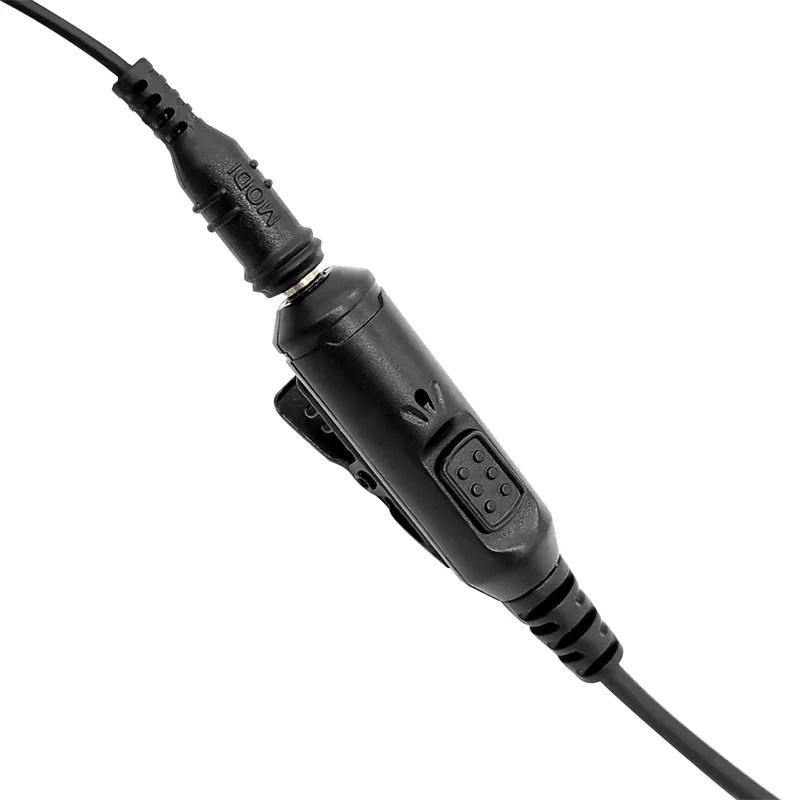 RISENKE-Walkie Talkie Earpiece for Kenwood Baofeng, Two-Way Radio with PTT Mic, 2-Pin In-Ear, Detachable Cable Headset, 2Pcs