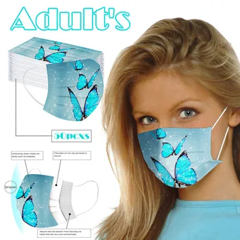 

50PC Adult Women Man Disposable masque masker Face Mask Mouth-muffle FaceMasks Cloth mondmaskers mascarilla mascarillas