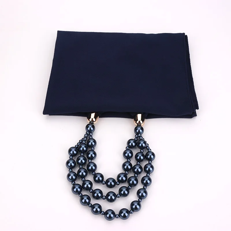 H6b79da9f844a49cdb99af0dc7d469aaao Women Shawl Hijabs Pendant Necklace Scarf Women Solid Color Shawls Jewelry Scarf Female Stole Beach Trip Accessories Scarves Mallzona