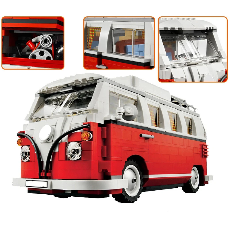 T1 Camper Car 10220 Model Building Blocks CompatibleDIY Bricks Toys for Christmas Gift | Игрушки и хобби