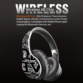 

HIFI stereo earphones bluetooth headphone music headset FM and support TF card with mic for mobile xiaomi iphone sumsamg tablet