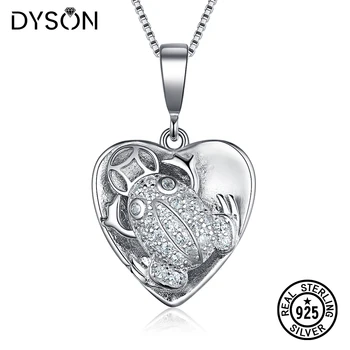 

Dyson 925 Sterling Silver Necklace Frog Coin Lucky Fortune Symbol Heart Charm Necklaces With Chain For Women Girls Fine Jewelry