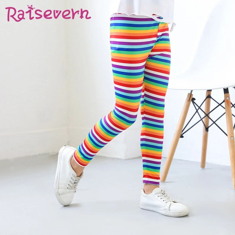 Raisvern/леггинсы для девочек с 3D принтом звездного неба узкие брюки маленьких