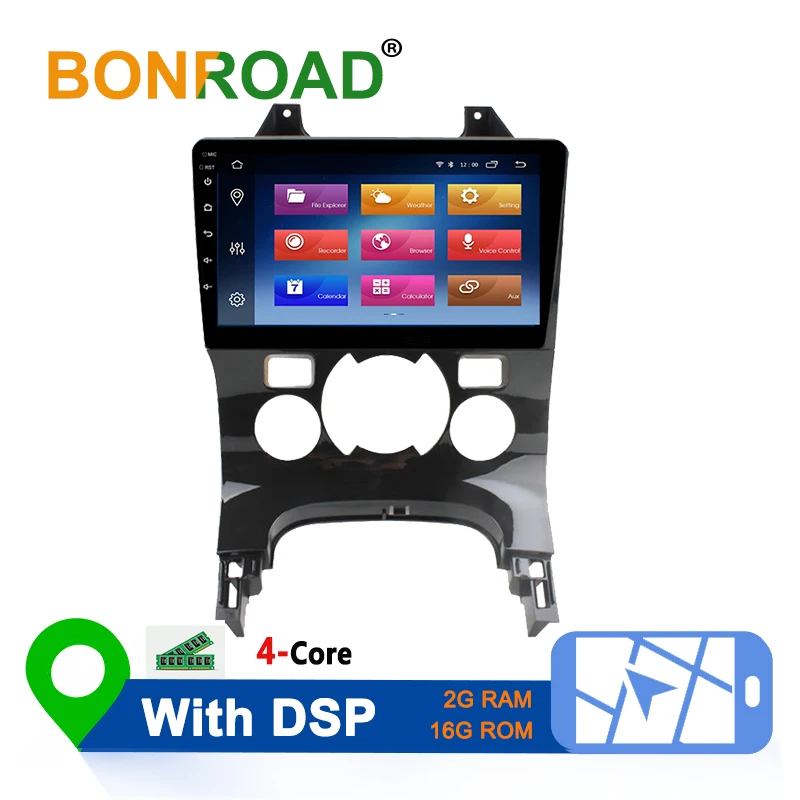 Bonroad " автомобильный DVD gps навигатор плеер с Bluetooth WiFi для peugeot 3008 2009 2010- Автомобильный мультимедийный плеер стерео - Цвет: With DSP 2G 16G