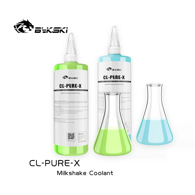 bykski líquido térmico do milkshake do líquido do líquido refrigerante do computador para sistema de refrigeração da água do verde azul