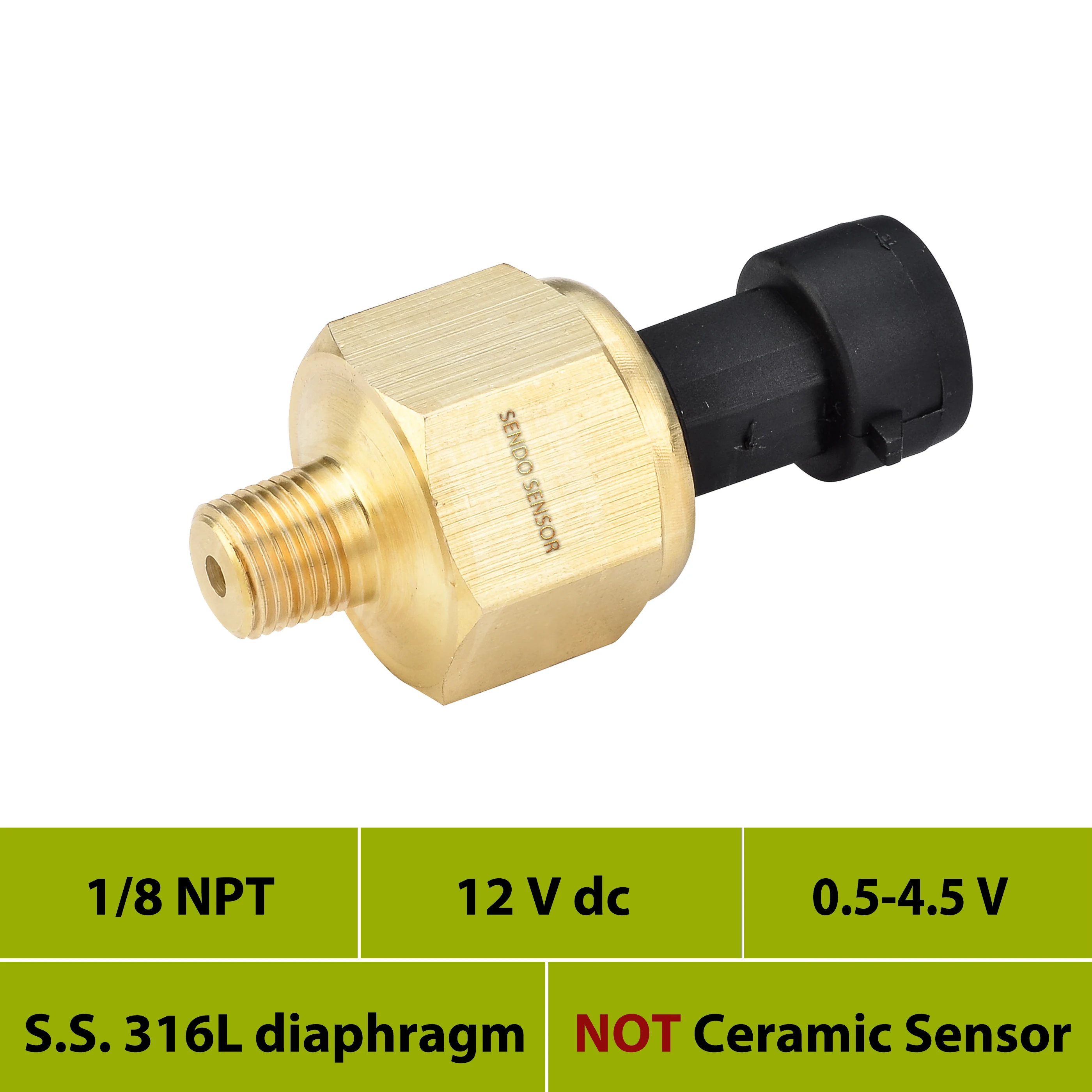 Датчик давления 12 В от 0 до 75 psi 100 150 15 30 50 10 бар 16 25 40 сигнал 5 4 в 1 8 NPT резьба|pressure
