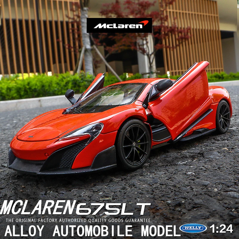 WELLY 1:24 Mclaren 675LT Alloy Sports Car Model Boys Toys Static Display