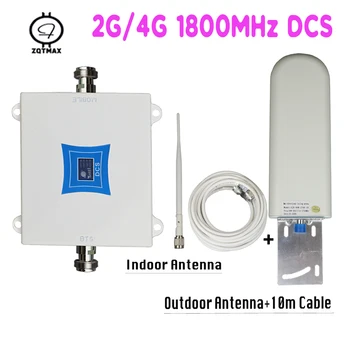 

ZQTMAX 4G repeater gsm 1800 Cell Phone Signal Booster 60dB DCS Cellular Mobile Signal Amplifier + antenna accessories