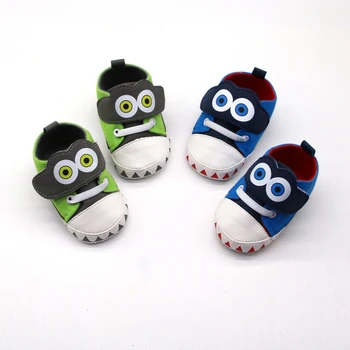 

Autumn Baby Boys Girls Anti-Slip Cartoon Print Canvas Shoes Toddler Soft Soled Sneakers Baby Shoes 0-18 Months N