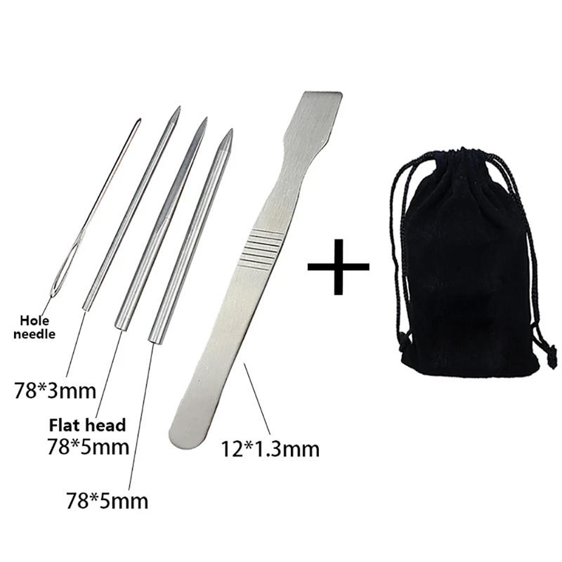 

Paracord Stitching Needles Set Stainless Steel Portable Lacing Smoothing Tool For Bracelet Laces Strings DIY Outdoor Tools
