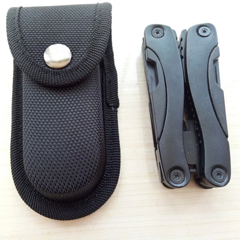 

Black Multi-Tool Nylon Pouch Bag For Fold Sheath Belt Outdoor Belt Camp Kit New