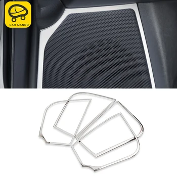 

CARMANGO for Nissan Patrol Y62 Auto Car Styling Door Gate Loudspeaker Sound Chrome Cover Trim Frame Sticker Interior Accessories