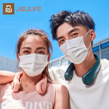 

Xiaomi Jisu Fan With Hanging Neck Leafless Mini Large Power Portable USB Rechargeable Small Silent Fan 360 ° Omnidirectional Ventilation