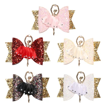 

Ballet Girl Bow Child Hair Clip Headband Baby Girls Hair Accessories Colorful Ornament Kid Childs Headdress Hair Styling Tools