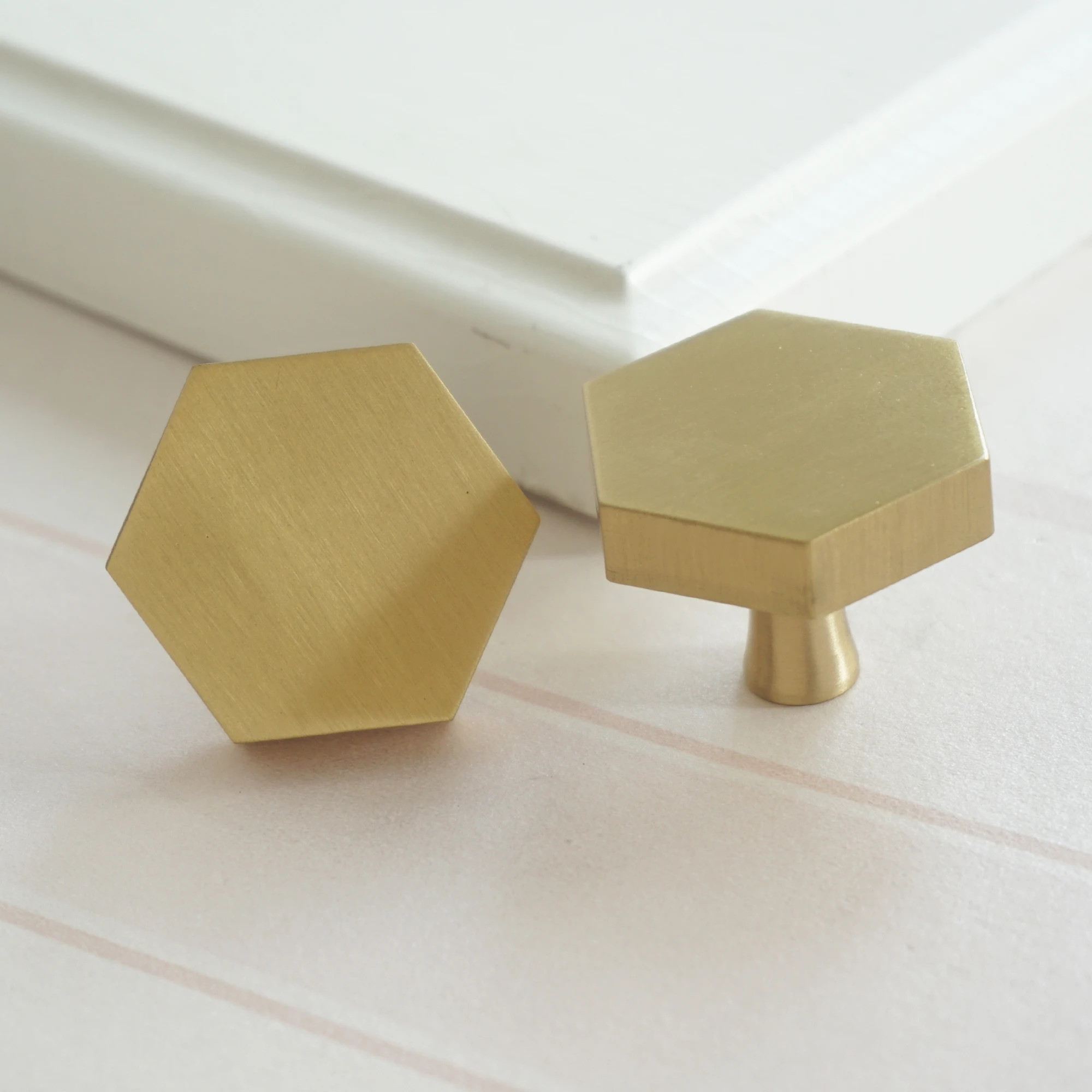 Латунные ручки для ящиков шестигранные шкафа из чистой меди ручка дверная