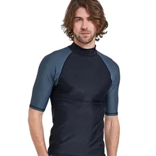 Sbart Мужская одежда для серфинга, 82% нейлон+ 18% спандекс, топ с коротким рукавом Upf50+ быстросохнущая одежда для серфинга, Мужская одежда для плавания, кайтсерф, виндсерфинга, дайвинга