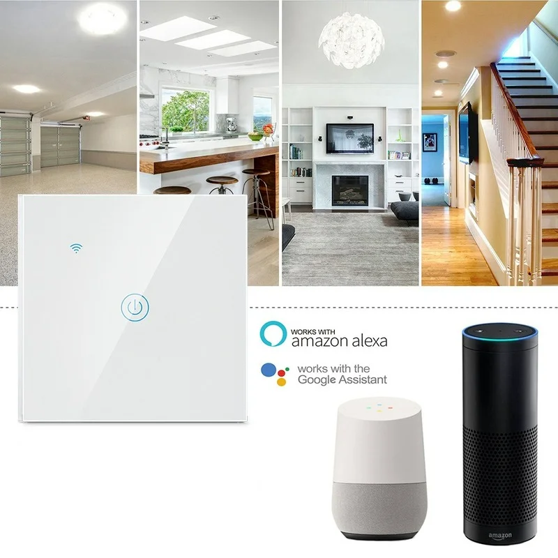 Умный настенный сенсорный выключатель ZigBee Tuya с голосовым управлением и Wi-Fi для