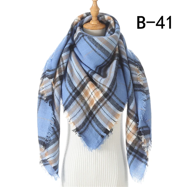 Designer 2021 knitted spring winter women scarf plaid warm cashmere scarves shawls luxury brand neck bandana pashmina lady wrap b41