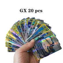 Carte Flash pokémon anglaise EX, 20 pièces, jeu de société, Collection, cadeaux de noël pour enfants