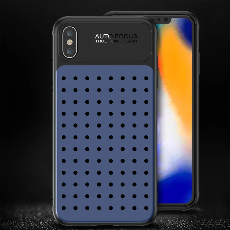Phone Case For iPhone 6 6s 7 8 Plus Hollow Heat Dissipation Case Hard PC For iPhone 6 7 8 Plus over Coque X S MAX