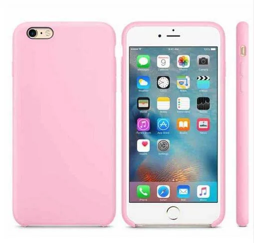 Rose Pink Роскошный официальный силиконовый чехол с логотипом для iPhone 6S 7 8Plus 5SE X, Жидкий чехол для Apple iPhone X XS, чехлы для MAX XR Capa - Цвет: Rose Pink
