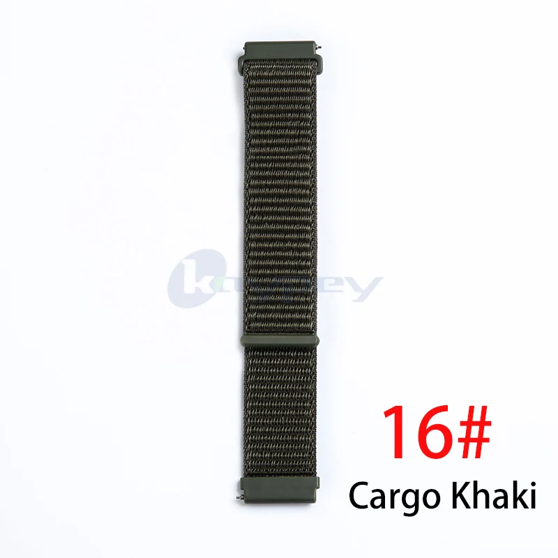 Высококачественный нейлоновый тканый ремешок для Xiaomi Huami Amazfit GTR 42 мм 47 мм, Смарт-часы, носимый браслет, ремешок для часов Amazfit - Цвет: Cargo Khaki
