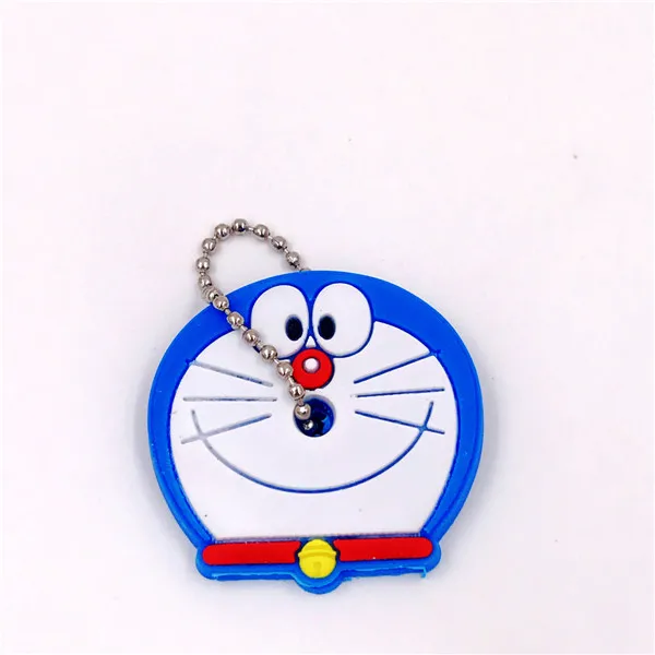 1 шт. Doraemon Minnie брелок силиконовый прекрасный брелок для ключей подарок для женщин детский ключ крышка сумка украшения Подвески - Цвет: Лиловый