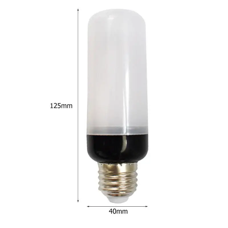 LED Flame Lantern Lamps Simulated Fireplace AA Battery Courtyard Room Decor Flame Effect Light Bulb Wind Light Home Vintage - Цвет: B125x40YellowLight
