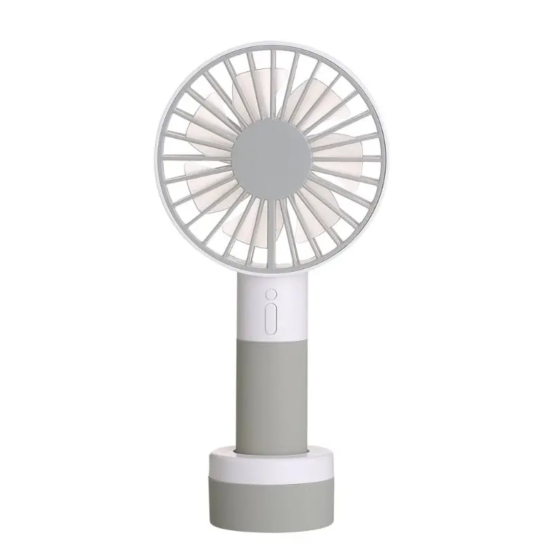 

Mini Mini Handheld Fan with Colorful Light Sports Portable Rechargeable USB Fan with Standing Base 3 Speed Desktop Fan for Trip