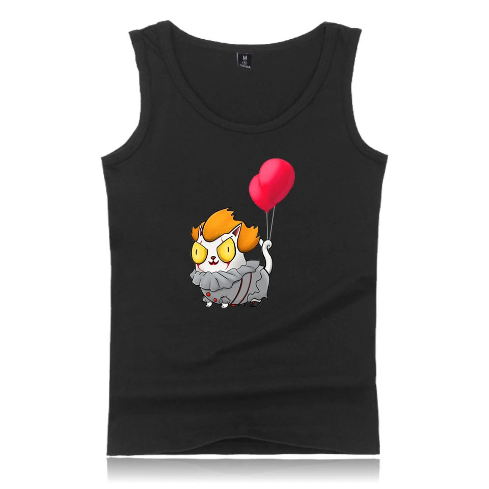 Стиль Стивен Кинг's It 2 Печать жилет Топ мужской летний жилет без рукавов Мода Горячая тренд Повседневная одежда жилет