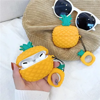 

3D Kawaii Pineapple Case For Airpods Pro 3 Case Silicon Case Cover For Airpods Case Keychain Key Ring Earphone Accessories